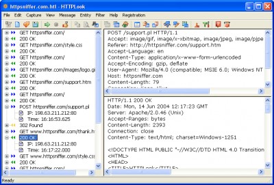 HTTPLook 0.9 screenshot HTTPLook 0.9 screenshot