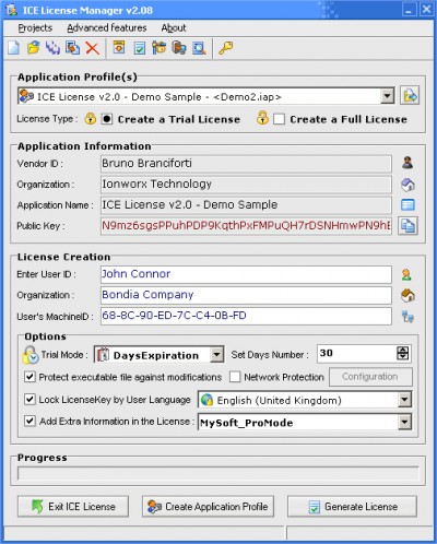 ICE License Protection screenshot