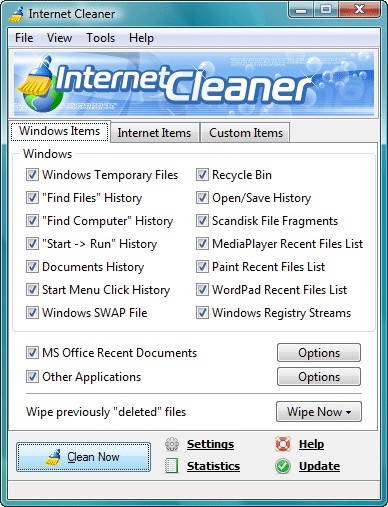 Internet Cleaner 3.0 screenshot