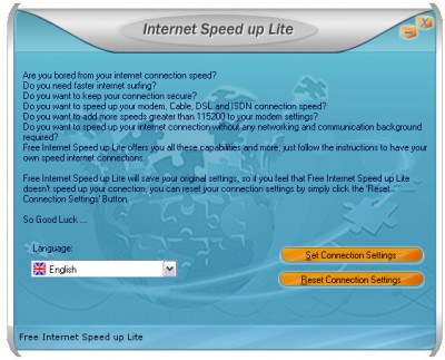 Internet Speed Up Lite 3.1.0.1 screenshot