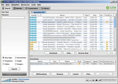 LimeWire for Linux 4.12.3 screenshot