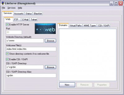LiteServe 2.82 screenshot LiteServe 2.82 screenshot