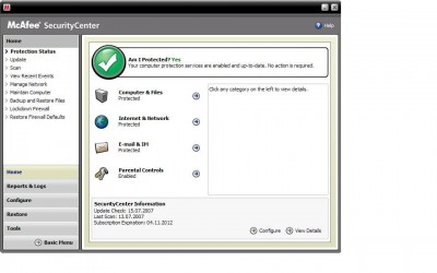 McAfee Internet Security 2006 8.0 screenshot