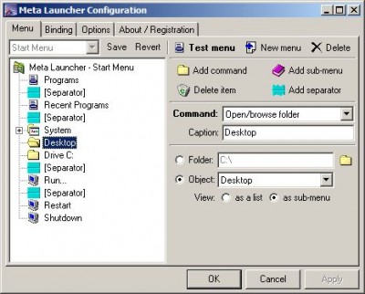 Meta Launcher 1.45 screenshot