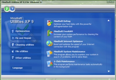 MindSoft Utilities XP 9.61m screenshot MindSoft Utilities XP 9.61m screenshot