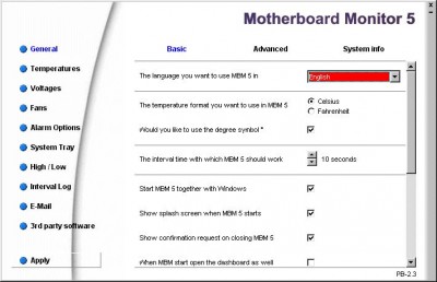 MotherBoard Monitor v4.01 screenshot