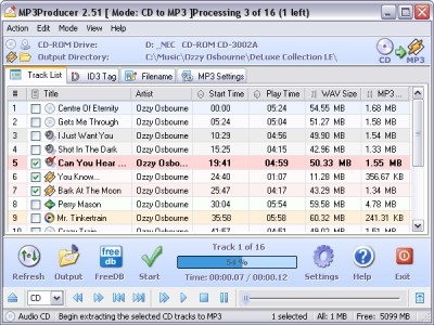 MP3Producer 2.56 screenshot