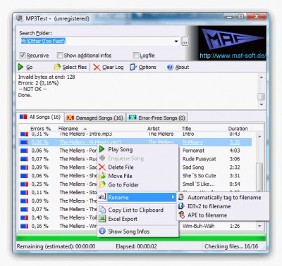 MP3Test 1.5.1.153 screenshot