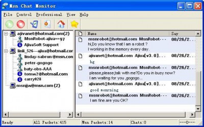 MSN Chat Monitor 2.7 screenshot
