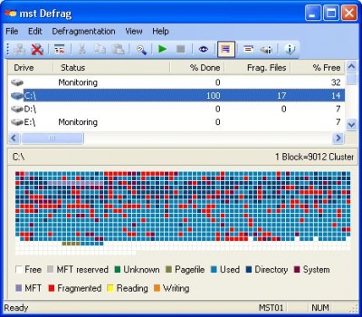 mst Defrag Workstation Edition 1.9.30.76 screenshot