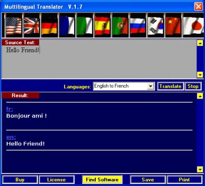 Multilingual Translator 1.10 screenshot