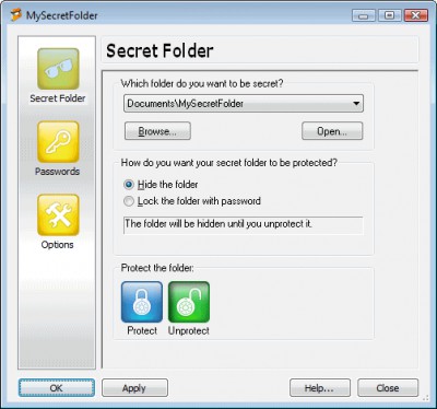 MySecretFolder 4.4 screenshot MySecretFolder 4.4 screenshot
