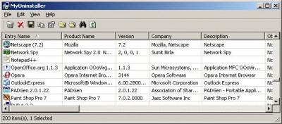 MyUninstaller 1.77 screenshot MyUninstaller 1.77 screenshot
