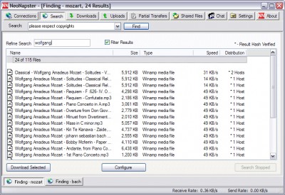 Neo Napster 2.4 screenshot