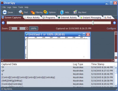 OverSpy 1.4 screenshot OverSpy 1.4 screenshot
