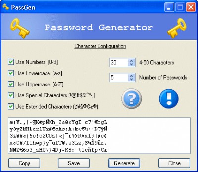 Passgen 1.0 screenshot