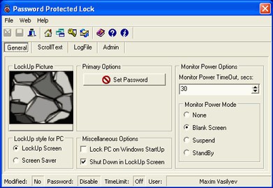 Password Protected Lock 2.92 screenshot
