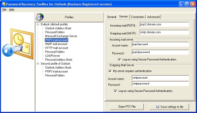 Password Recovery Toolbox for Outlook 1.1.16 screenshot