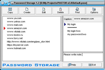 Password Storage v1.9 screenshot