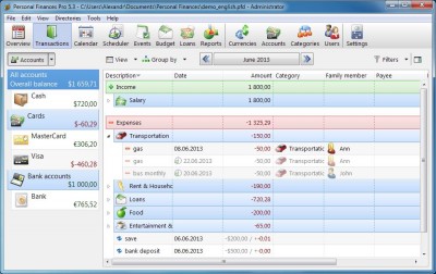Personal Finances 5.3 screenshot