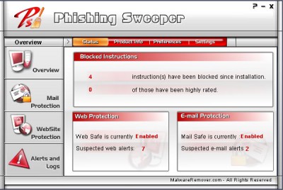 Phishing Sweeper 2.1.0.2 screenshot