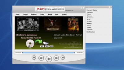 Plato DVD to AVI VCD SVCD Converter 5.60 screenshot