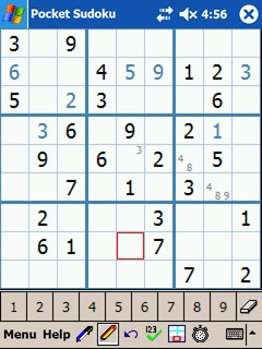 Pocket Sudoku 0.63 screenshot