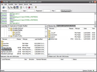 Portable FileZilla 2.2.22 screenshot