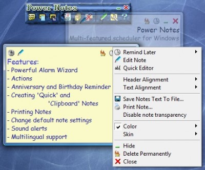 Power Notes 3.69 screenshot