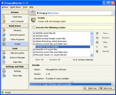 PrivacyWatcher 1.20 screenshot
