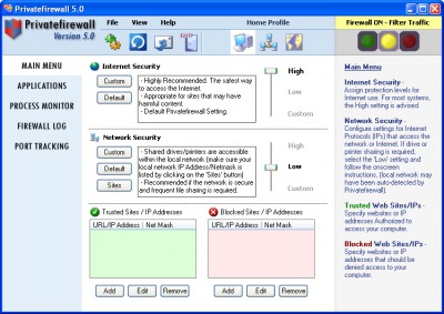 Privatefirewall 4.0.3.21 screenshot