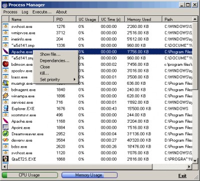 Process Manager v.1.0 screenshot