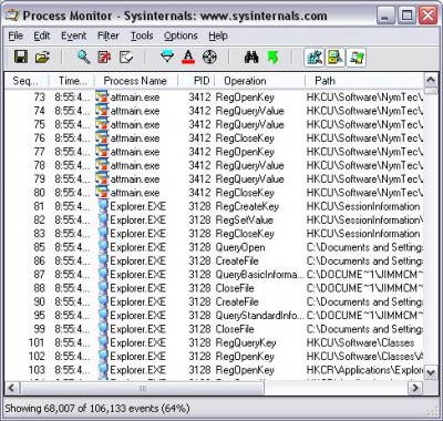 Process Monitor 1.01 screenshot