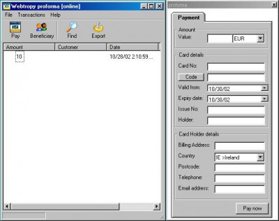 Proforma 2003 screenshot