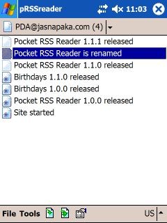 pRSSreader 1.1.2 screenshot