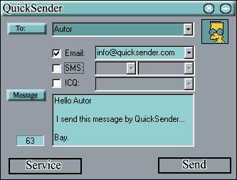 QuickSender 1.1 screenshot