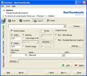 ReaThumbnails - thumbnails creator v1.0 screenshot