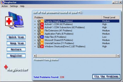 RegDoctor 2.08 screenshot