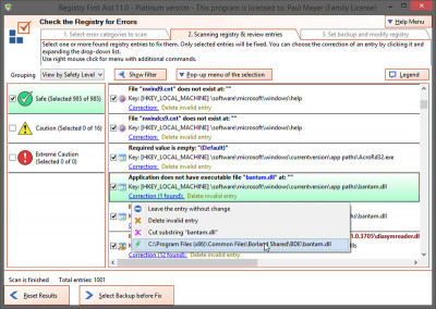 Registry First Aid 11.3.0 screenshot