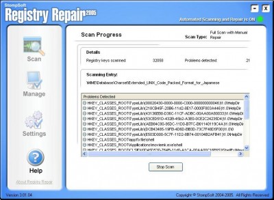 Registry Repair 1.43 screenshot