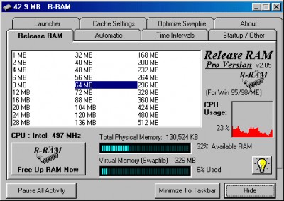 Release RAM Pro 2.05 screenshot