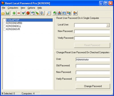 Reset Local Password Pro 3.0 screenshot