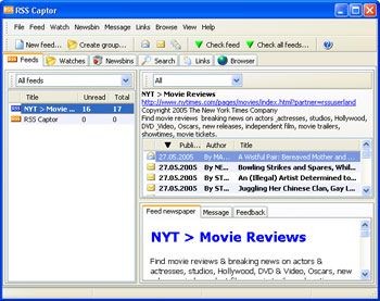 RSS Captor Free 3.09 screenshot