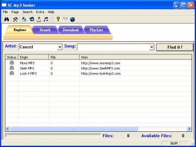 SC Free MP3 Seeker 2.0.0.3 screenshot