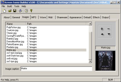 Screen Saver Builder 3.32 screenshot