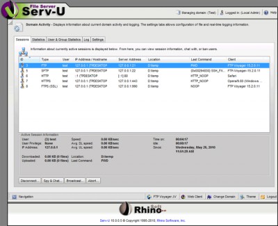 Serv-U 6.4.0.2 screenshot