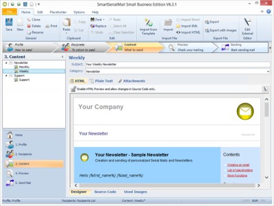 SmartSerialMail 7.3 screenshot