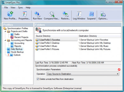 SmartSync Pro 2.11 screenshot