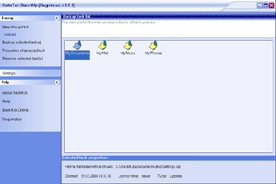SoftoTec BackItUp 1.6.0 screenshot