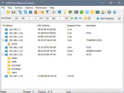 SoftPerfect Network Scanner 7.2.5 screenshot